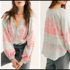Free People Persuasion Balloon Sleeve Top